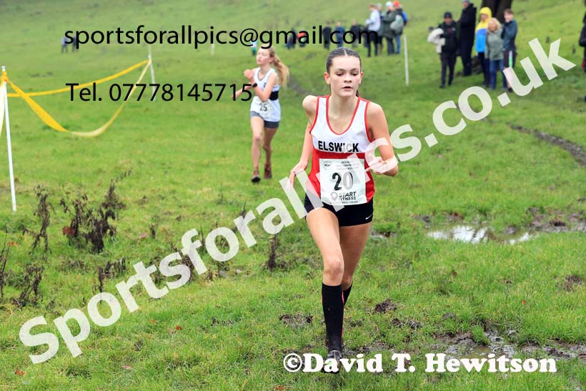 Girls under-15s 2023 NECAA Cross Country Relays, Thornley Hall Farm, Peterlee, County Durham. Photo: David T. Hewitson/Sports for All Pics